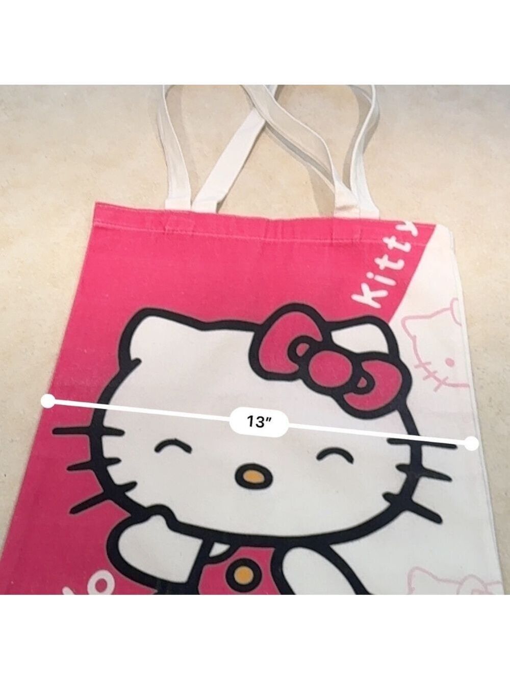 Hello Kitty Pink and White Kids Tote Bag - Picture 6 of 7